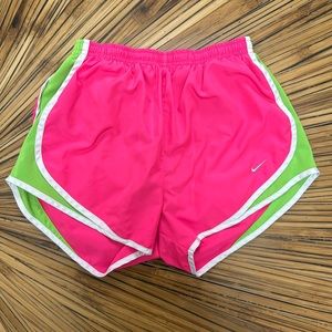 Nike Pink and Green Running Shorts